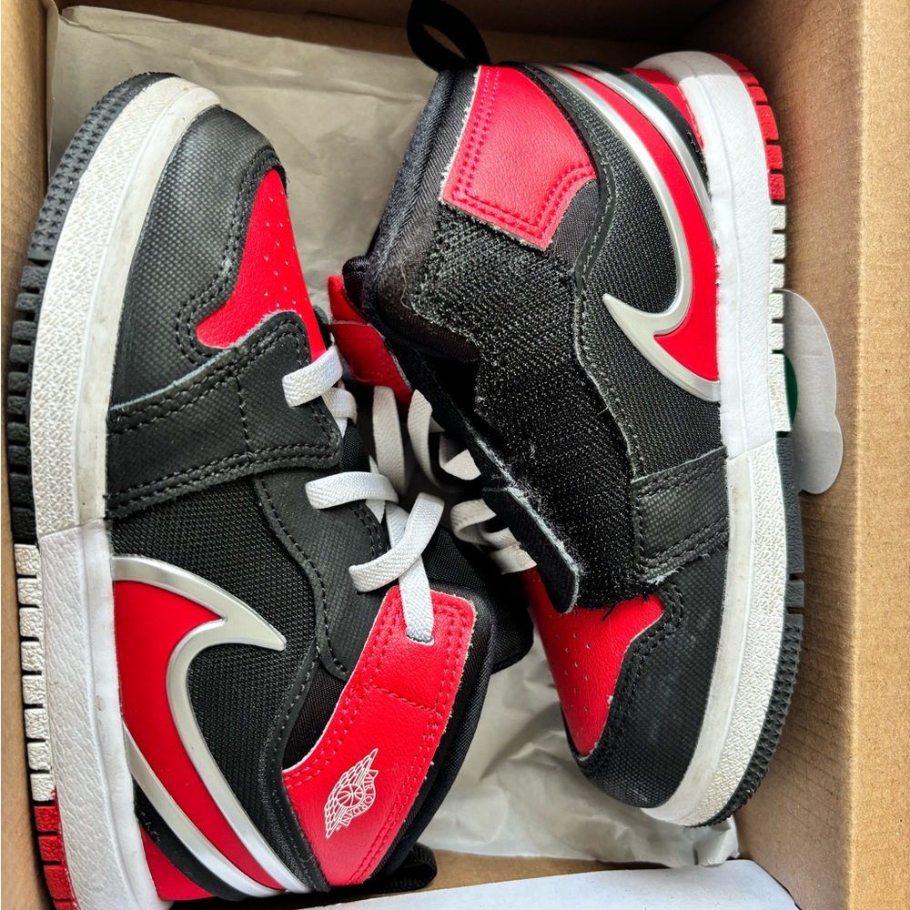 Kids Black and Red Sneakers